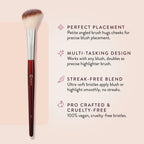 BK BEAUTY 112 Small Angled Blush Brush for Powder, Cream & Liquid