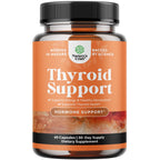 Natures Craft Herbal Thyroid Support Complex - Potent Kelp Iodine Supplement with L Tyrosine, Bladderwrack, Selenium & Ashwagandha for Hormone Balance - Mood & Energy Dietary Pills - 60 Count