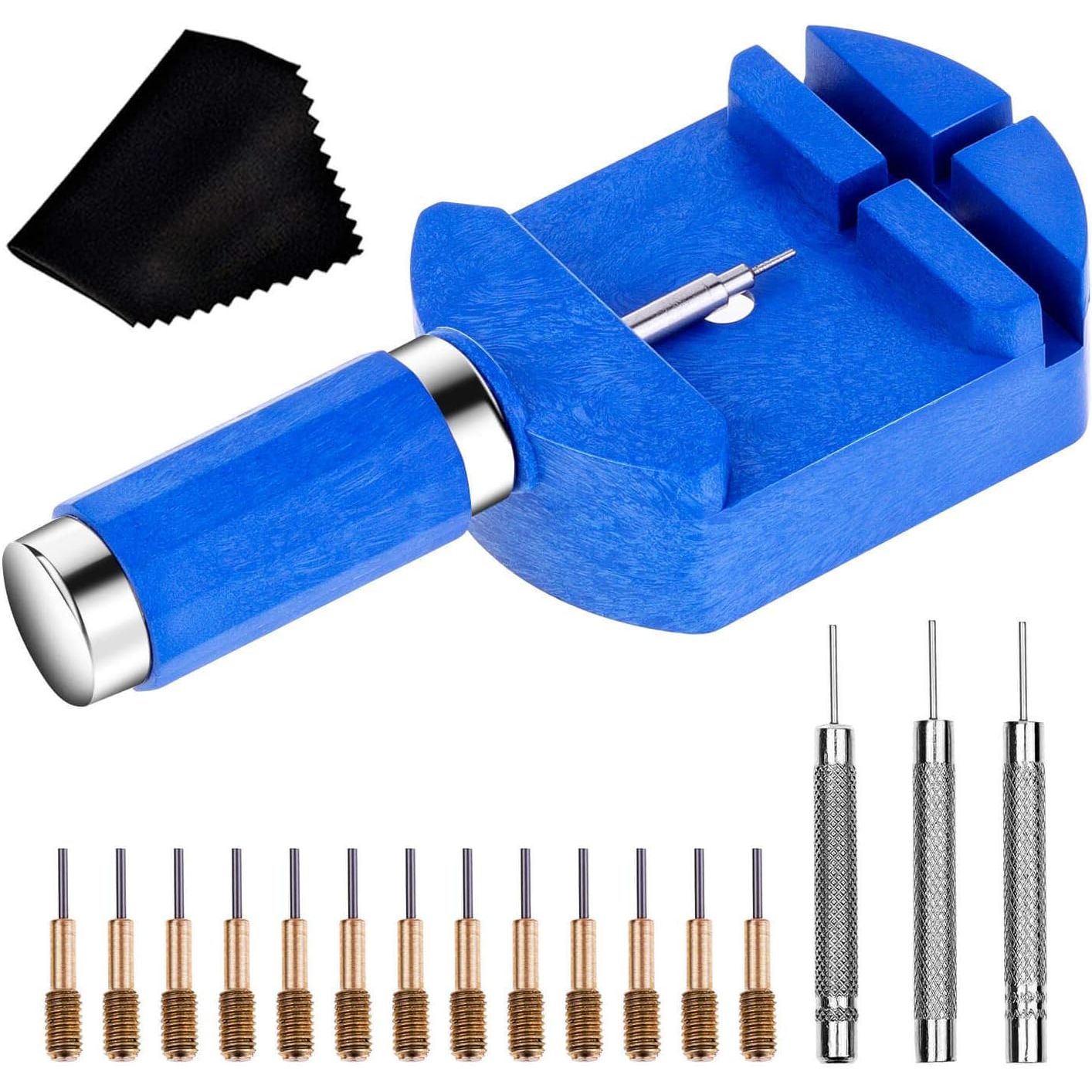 Buy now Cridoz Watch Link Removal Tool Kit - Replacement Pins and Pin Punches for Bracelet Sizing, Strap Adjustment and Repair Default at indiglob india