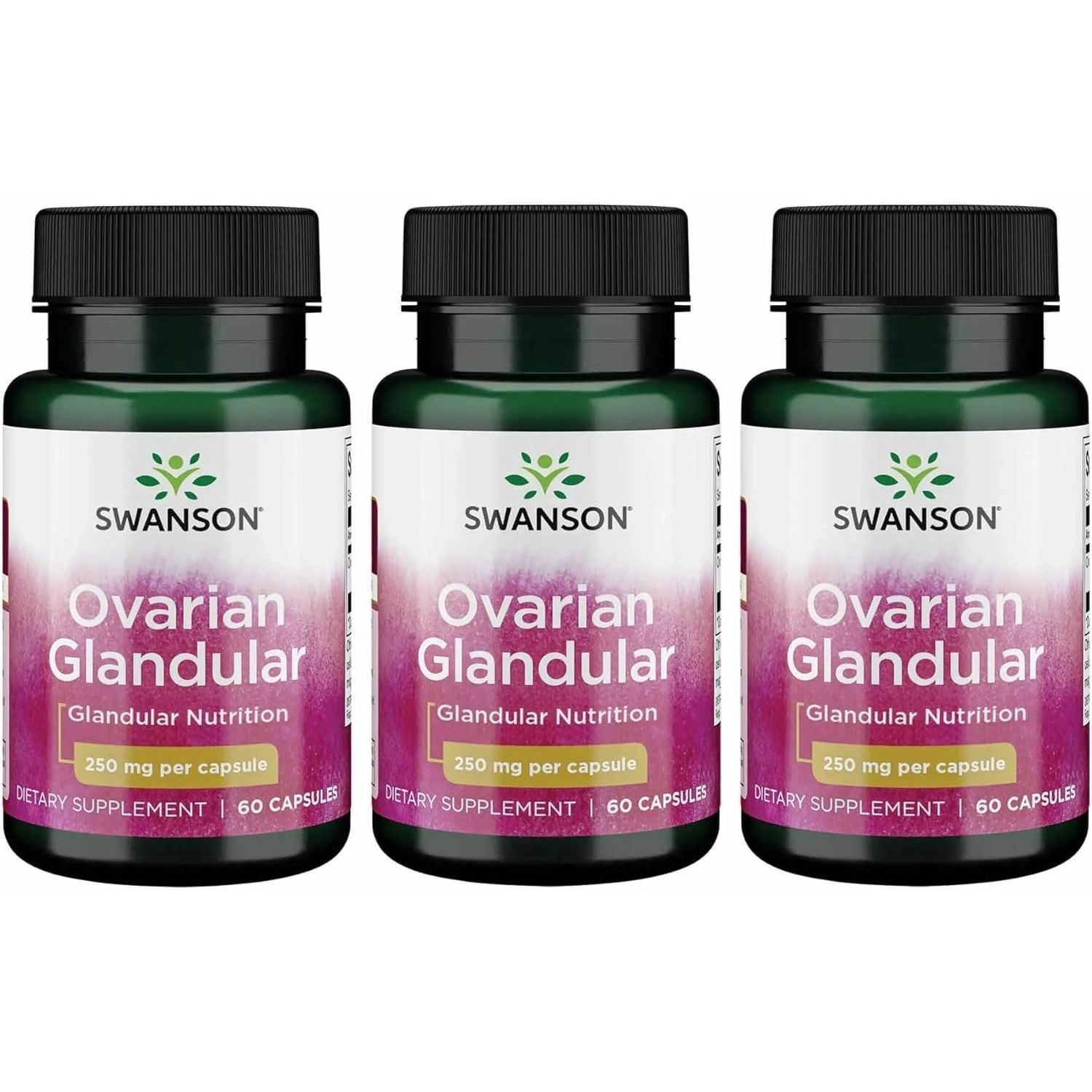 Buy now Swanson Ovarian Glandular Supplement - Women's Glandular Health and Balance Support - Premium Bovine Tissue - 60 Capsules, 250mg Each 60 Count (Pack of 3) at indiglob india