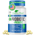 Probiotics for Women & Men - Probiotic & Prebiotics 60-Day Supply | Earth's Pearl - BIO-Tract® Time-Release - 4 Billion CFU - Gut Health Support - Suitable for Kids