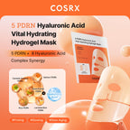 COSRX 5 PDRN Hyaluronic Hydrogel Face Mask, Glass Skin Glow, 34g x 3EA | Overnight Firming, Plumping Care with Salmon DNA, Centella, Travel Essential, Korean Skin Care, Dewy Radiance