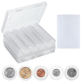 MUQING 240 PCS 30mm 5 Size Plastic Coin Capsule Holder