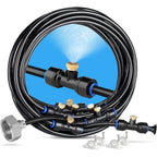 Buy now HOMENOTE Misting Cooling System, 26FT (8M) Misting Line + 7 Brass Mist Nozzles + Brass Adapter(3/4") Outdoor Mister for Patio Backyard Garden Greenhouse 26FT 8M at indiglob india