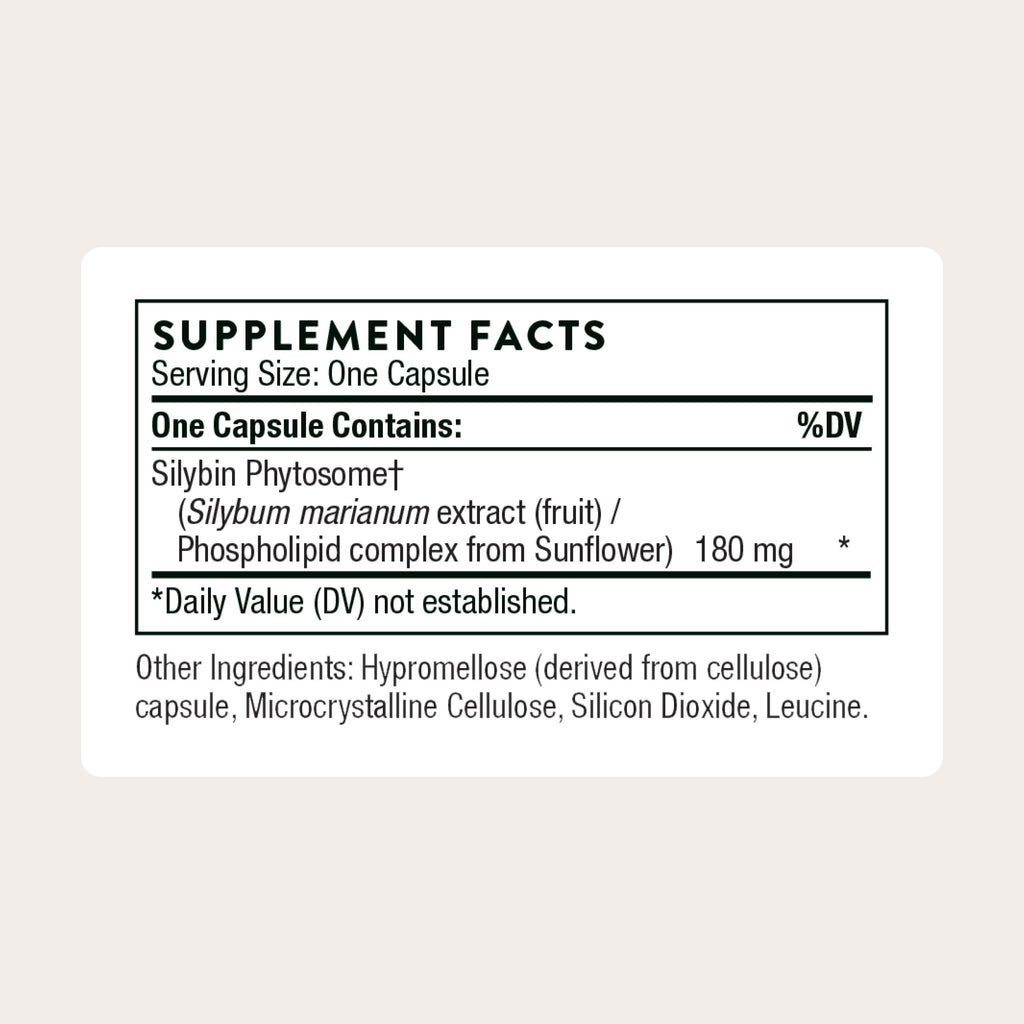 THORNE Milk Thistle Phytosome, Silybin Phospholipid Complex, 90 Capsules | Supports Liver Detoxification, Antioxidant Defense & Optimal Glutathione Levels*, Gluten-Free, NSF Contents Certified
