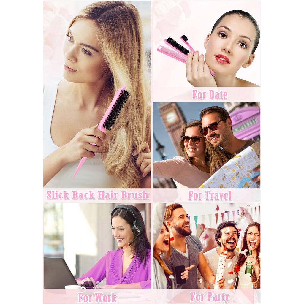 Hair Wax Stick & Slick Back Hair Brush – Frizz Control for Women & Kids, Non-Greasy & No Residue – Smooths Flyaways, Creates Sleek Ponytails & Buns – Styling Accessories & Teen Girl Gifts Trendy Stuff