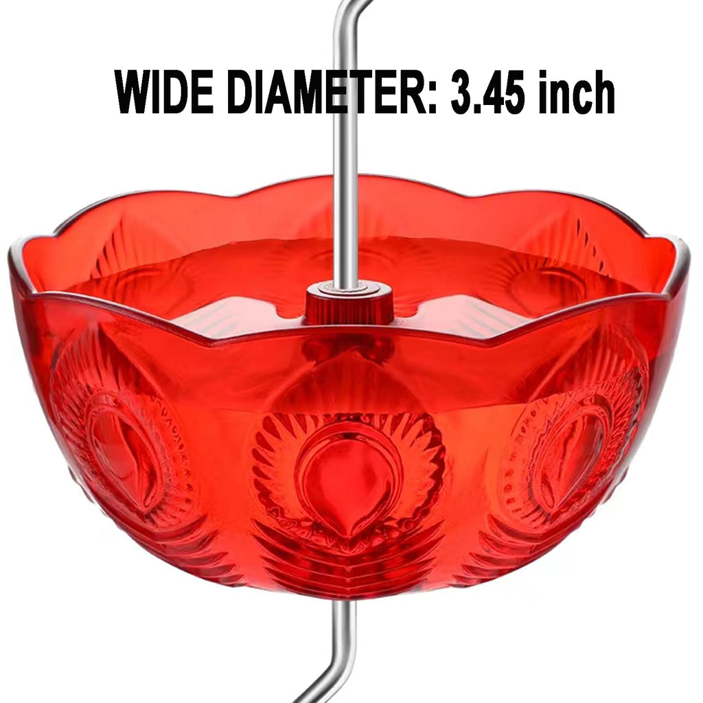 Ant Moat for Hummingbird Feeders, Humingbird Feeder Ant Moat, Vintage Style Hummingbird Ant Guard, 5 OZ Large Ant Moat, Ant Motes - Ant Guard(4 Pack, Red)