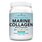 AMANDEAN Marine Collagen Peptides Powder, Wild-Caught Fish Collagen, 500g | Double-hydrolyzed wild-caught fish collagen; 50 servings; skin, hair, nails