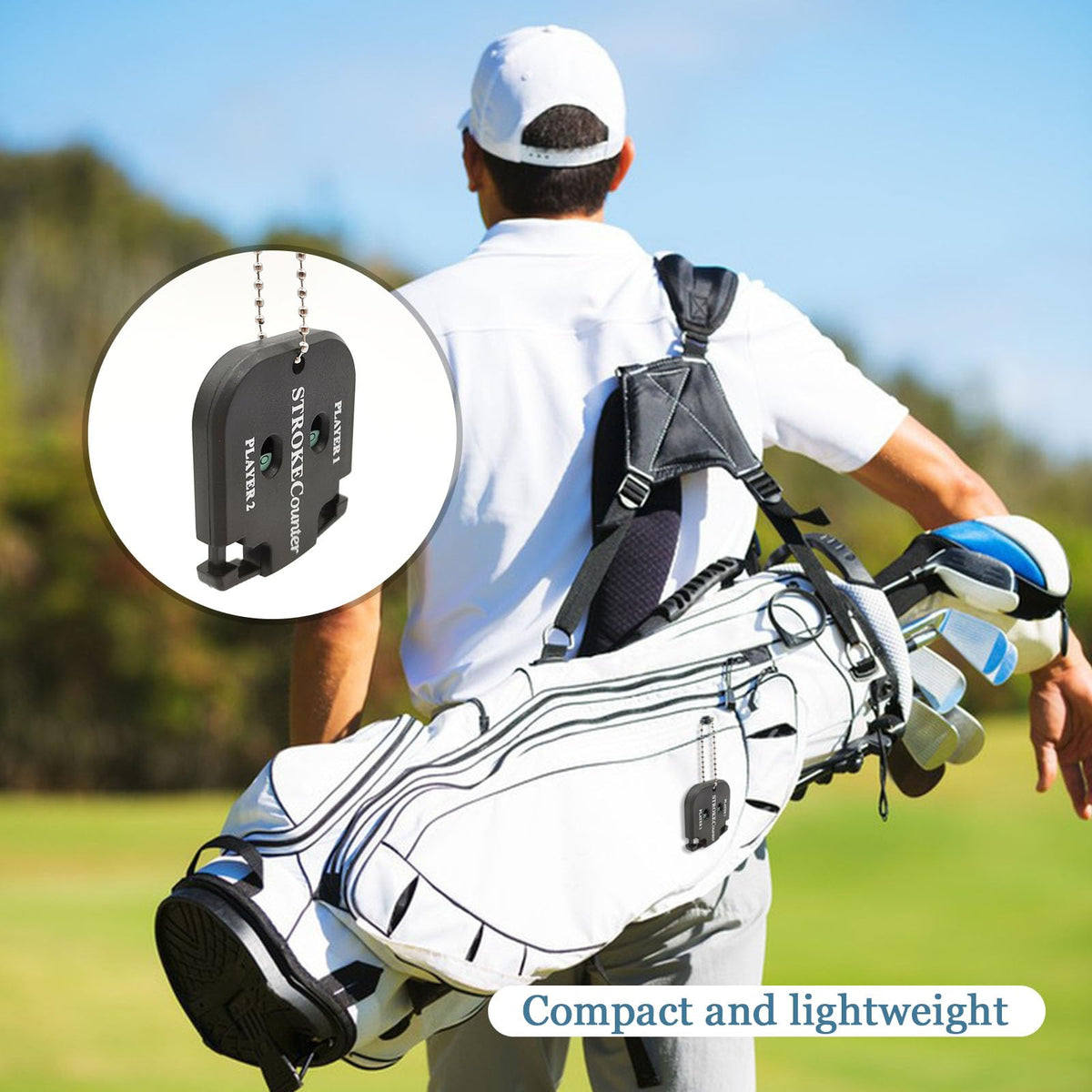 Medsuo 2 PCS Golf Score Counter, 2 Player Stroke for Golf Game Scorekeeper