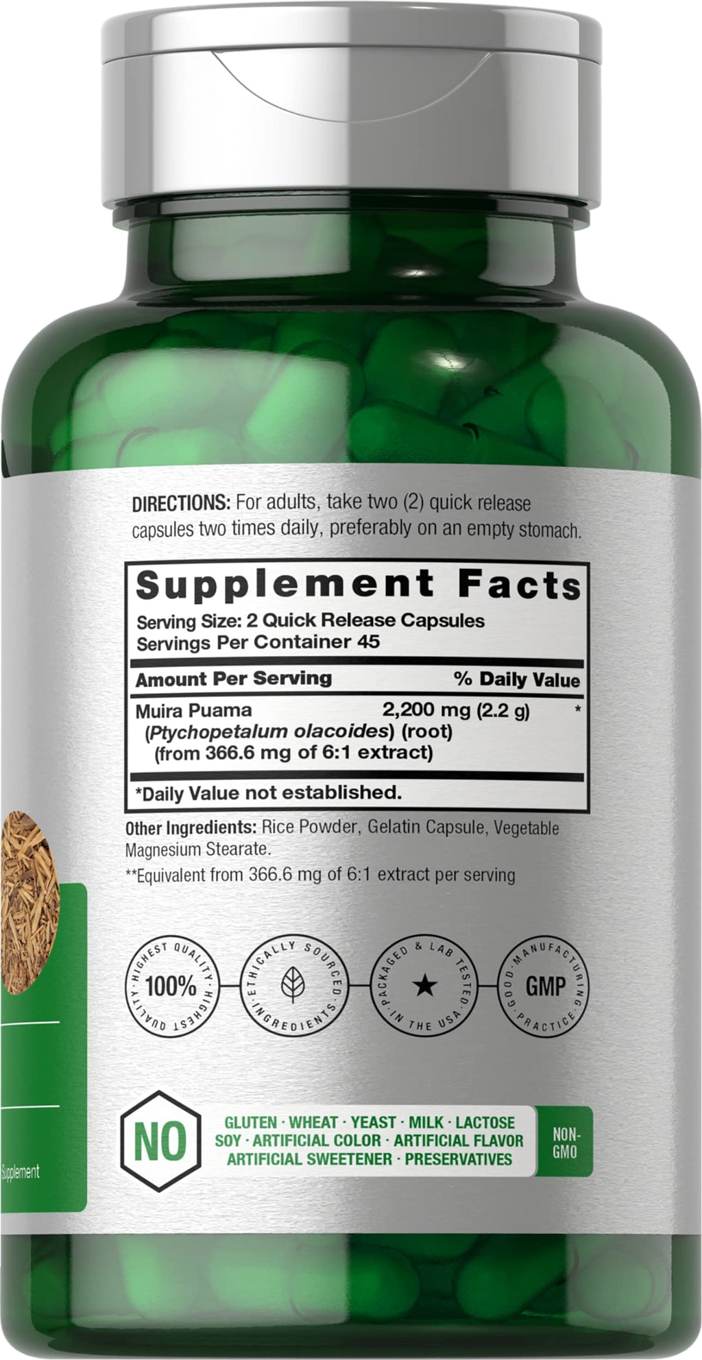 Horbäach Muira Puama Root Extract | 90 Capsules