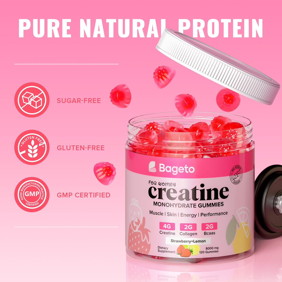 Creatine for Women | + Collagen + BCAAs + Hyaluronic Acid + Vitamin C & B12
