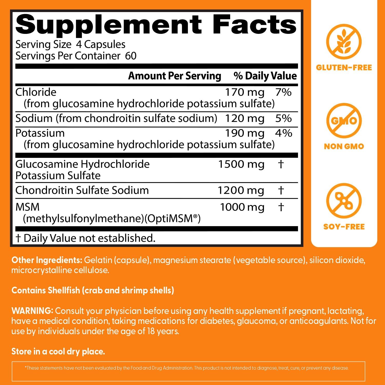 Buy now Doctor's Best Glucosamine Chondroitin Msm with OptiMSM Capsules, Supports Healthy Joint Structure, Function & Comfort, Non-GMO, Gluten Free, Soy Free, 240 Count (Pack of 1) at indiglob india