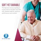Dynarex Urinary Leg Bag, for Use with Catheter, has a Non-Drip Closure & Anti-Reflux Valve, 600 ml/20 oz Capacity, Medium, White, 1 Box of 12 Leg Bags