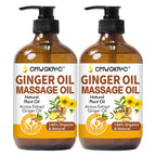 Lymphatic Drainage Massage Oil,2 Pack Ginger Oil Massage Body Oil Adults