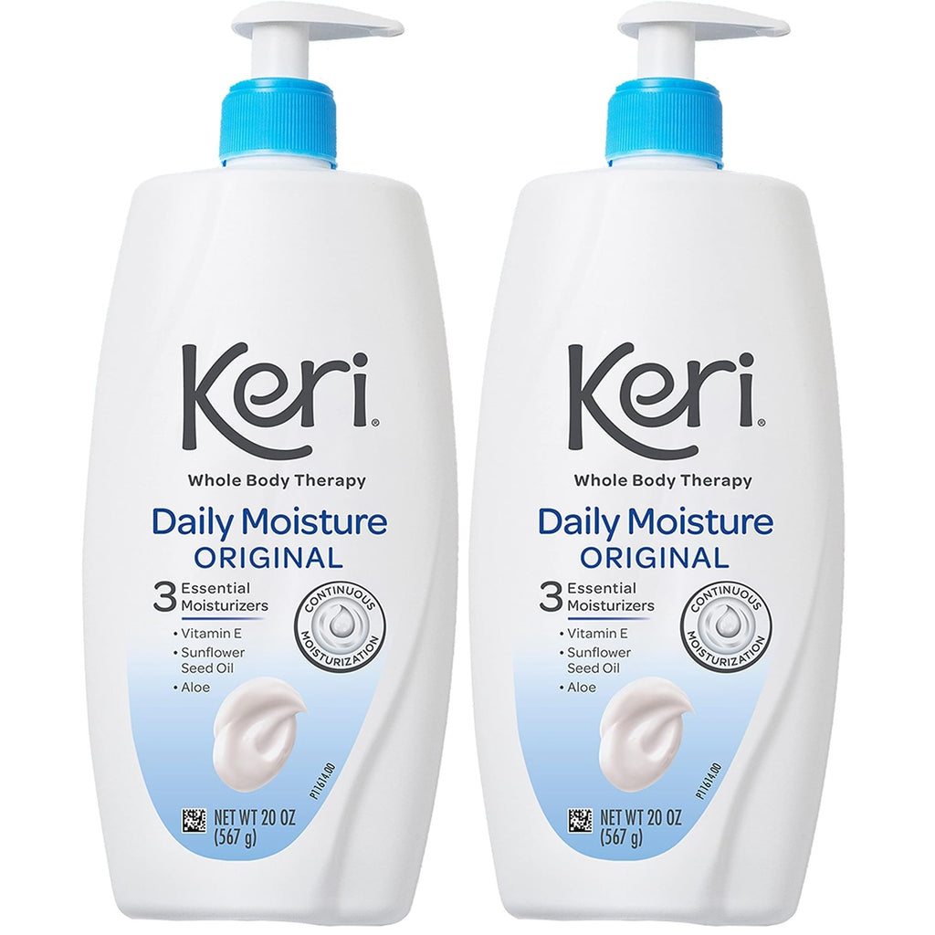 Keri Whole Body Therapy Original, Continuous Moisturization, 3 Essential Moisturizers (Vitamin E, Aloe and Sunflower Seed Oil), 20 Oz