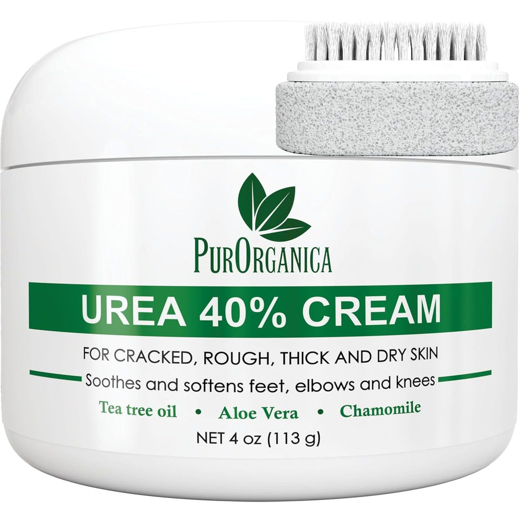 Buy now Urea 20% Healing Cream 4 oz - Best Callus Remover - Moisturizes and Rehydrates Hands, Feet and Knees to a Healthy Appearance - Soothes and Softens Thick, Cracked, Rough Dead and Dry Skin With Pumice Stone and Brush at indiglob india