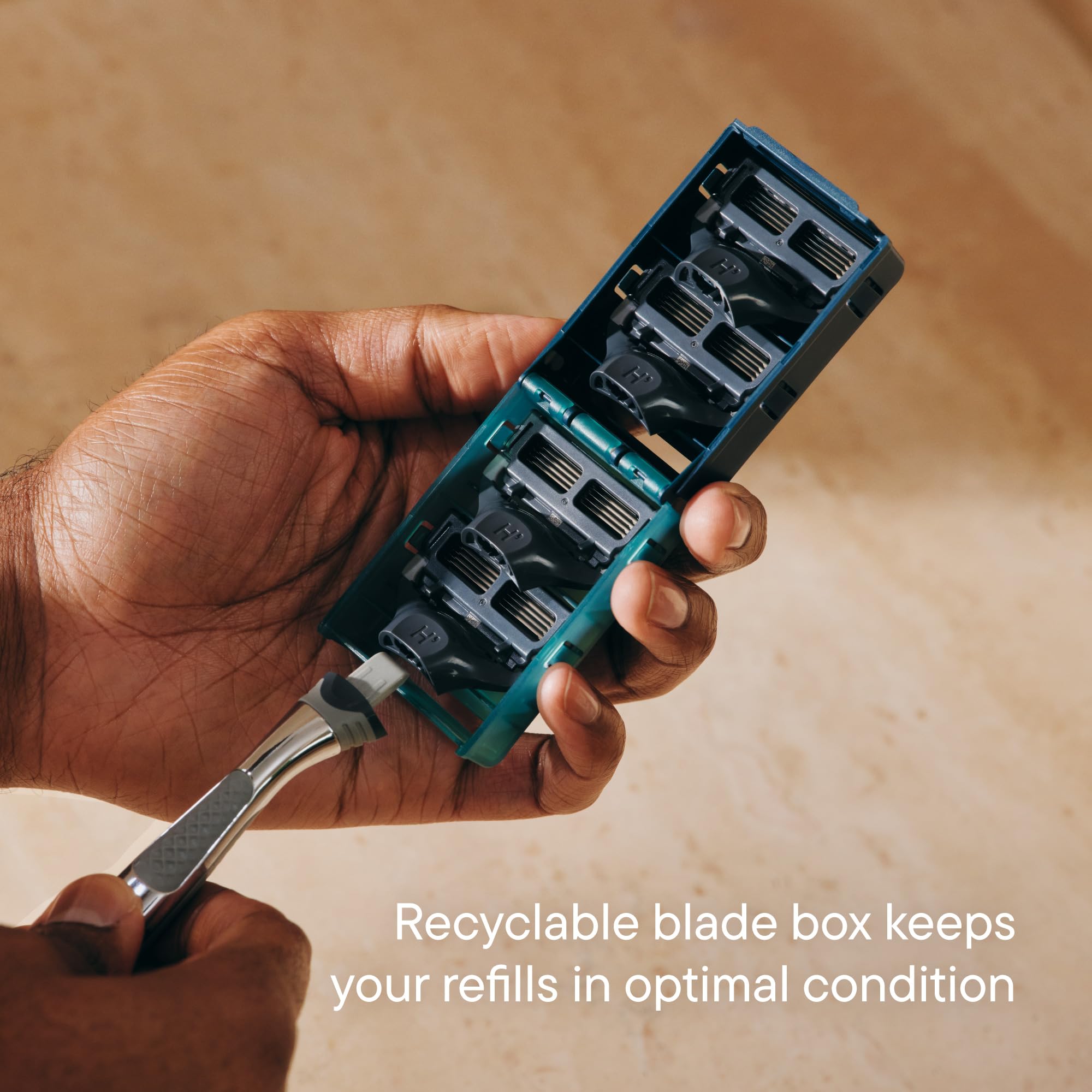 Buy now Harry's Original Razor Blades for Men - 10 Count - Premium Razor Blade Refill Cartridges - German Engineered at indiglob india