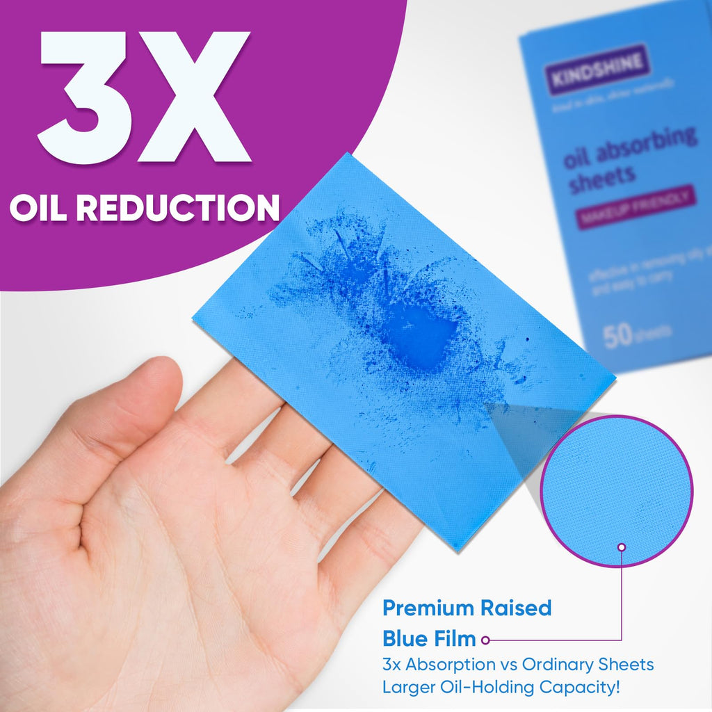 KINESHINE 150Pcs High-Performance Oil Absorbing Sheets for Face | Makeup Friendly, Oil Blotting Sheets for Face, Blotting Papers for Oily Skin, Travel-Friendly, Suitable for men & women