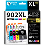 Smart Ink Compatible Ink Cartridge Replacement for HP 902 XL 902XL (4 Combo Pack) to use with Officejet Pro 6978 6968 6974 6975 6960 Officejet 6951 6954 6956 6958 Printers