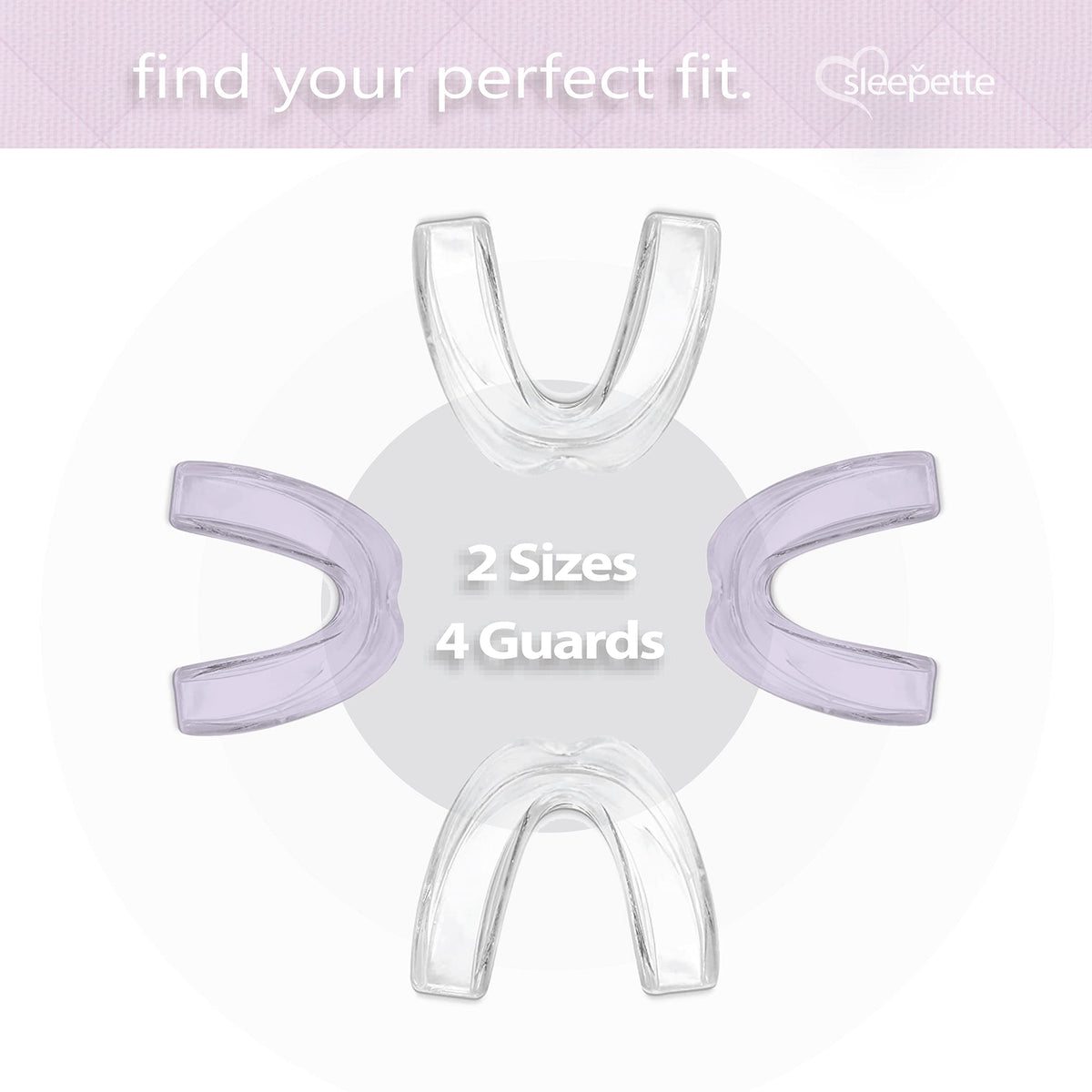 Night Guard for Women, TMJ Mouth Guard for Grinding Teeth at Night & Jaw Clenching - Moldable Dental Night Guard for Teeth Grinding Mouth Guard for Sleep, 4 x Nightguard 2 x Sizes