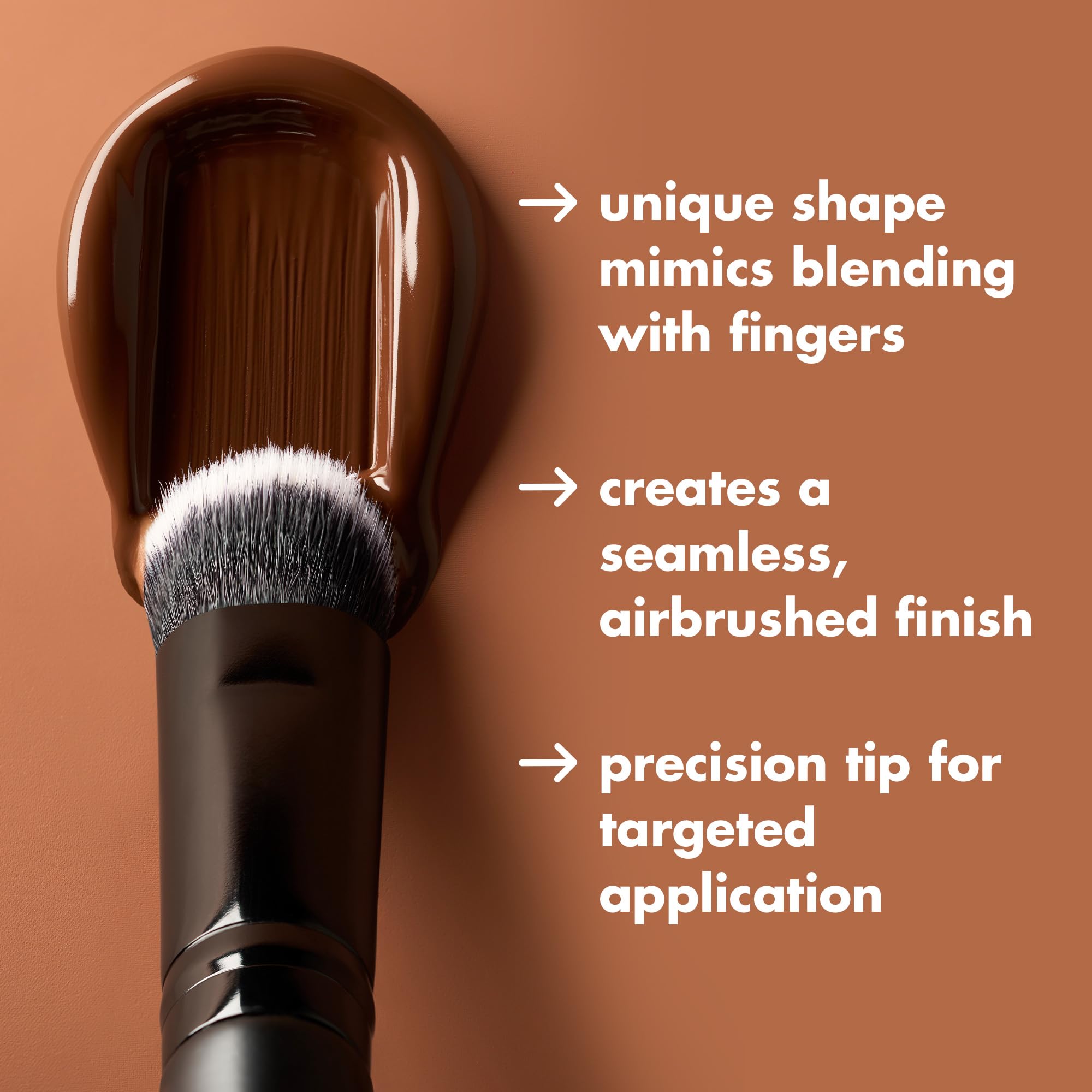 e.l.f. Tap & Blend Concealer Brush, Covers Blemishes & Dark Spots For An Airbrushed Finish With A Precision Tip, Synthetic, Vegan, & Cruelty-Free