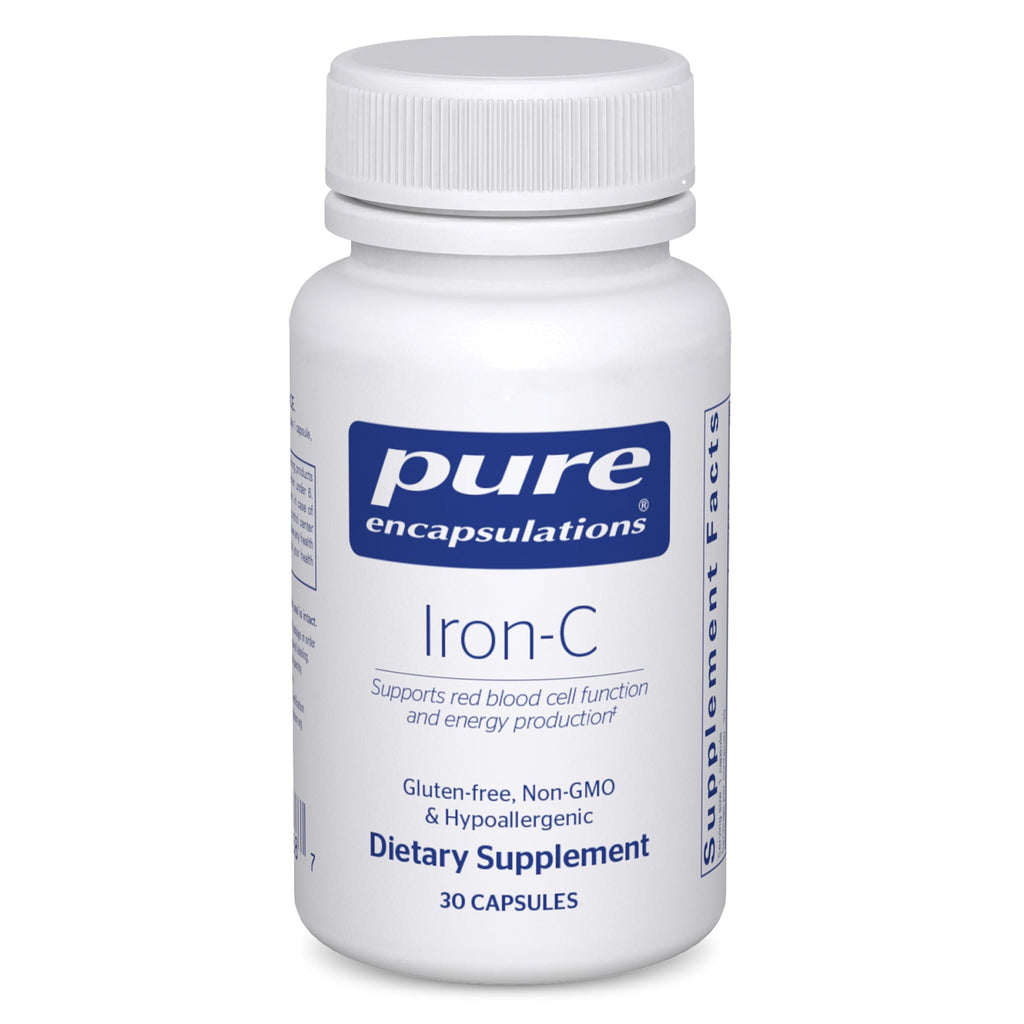 Pure Encapsulations Iron-C, 30 Capsules | 15 mg - 175 mg Vitamin C, Red Blood Cell Support*, Energy Production, Highly Bioavailable Iron Pill, for Women and Men