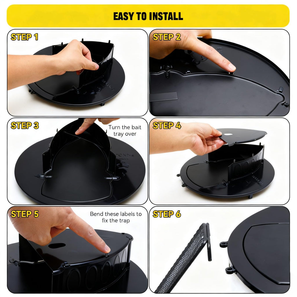 Bucket Lid Mouse Trap 5 Gallon Metal Humane or Lethal Rat Traps