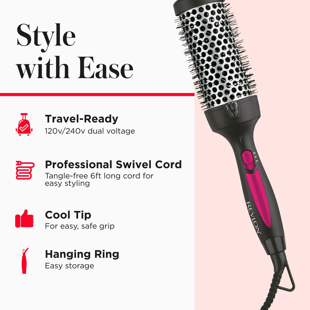 Buy now REVLON Perfect Match Hot Styler - Heated Brush to Style and Extend Blowouts, Hot Brush for Curls, Body, and Volume, Reduces Frizz and Boosts Shine at indiglob india