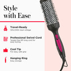 Buy now REVLON Perfect Match Hot Styler - Heated Brush to Style and Extend Blowouts, Hot Brush for Curls, Body, and Volume, Reduces Frizz and Boosts Shine at indiglob india