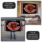 Chicago Bears Logos Flag and Banner