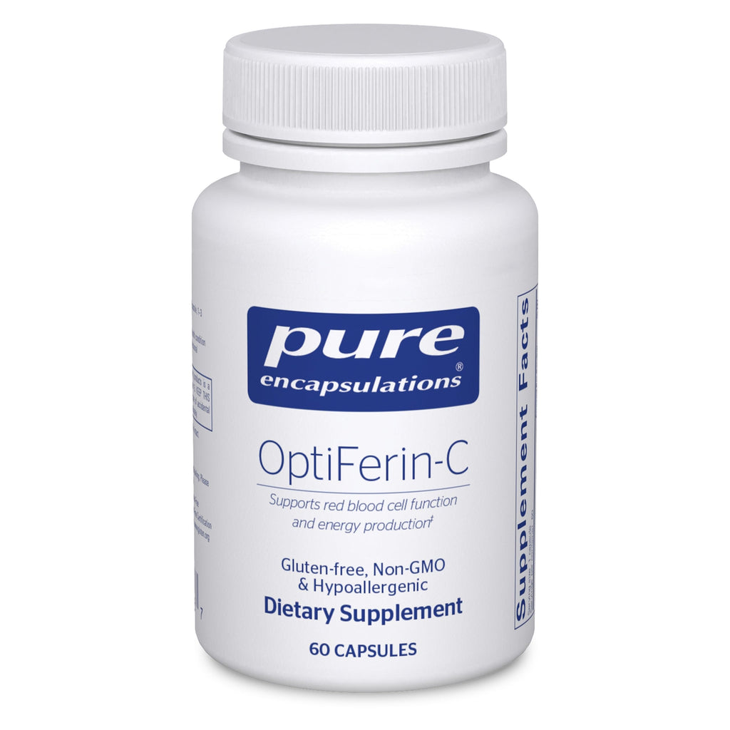 Pure Encapsulations OptiFerin-C, 60 Capsules | For Red Blood Cells and Energy, Iron Absorption Support, Energy Supplement*, Vitamin C Enriched, Gluten-Free and Non-GMO
