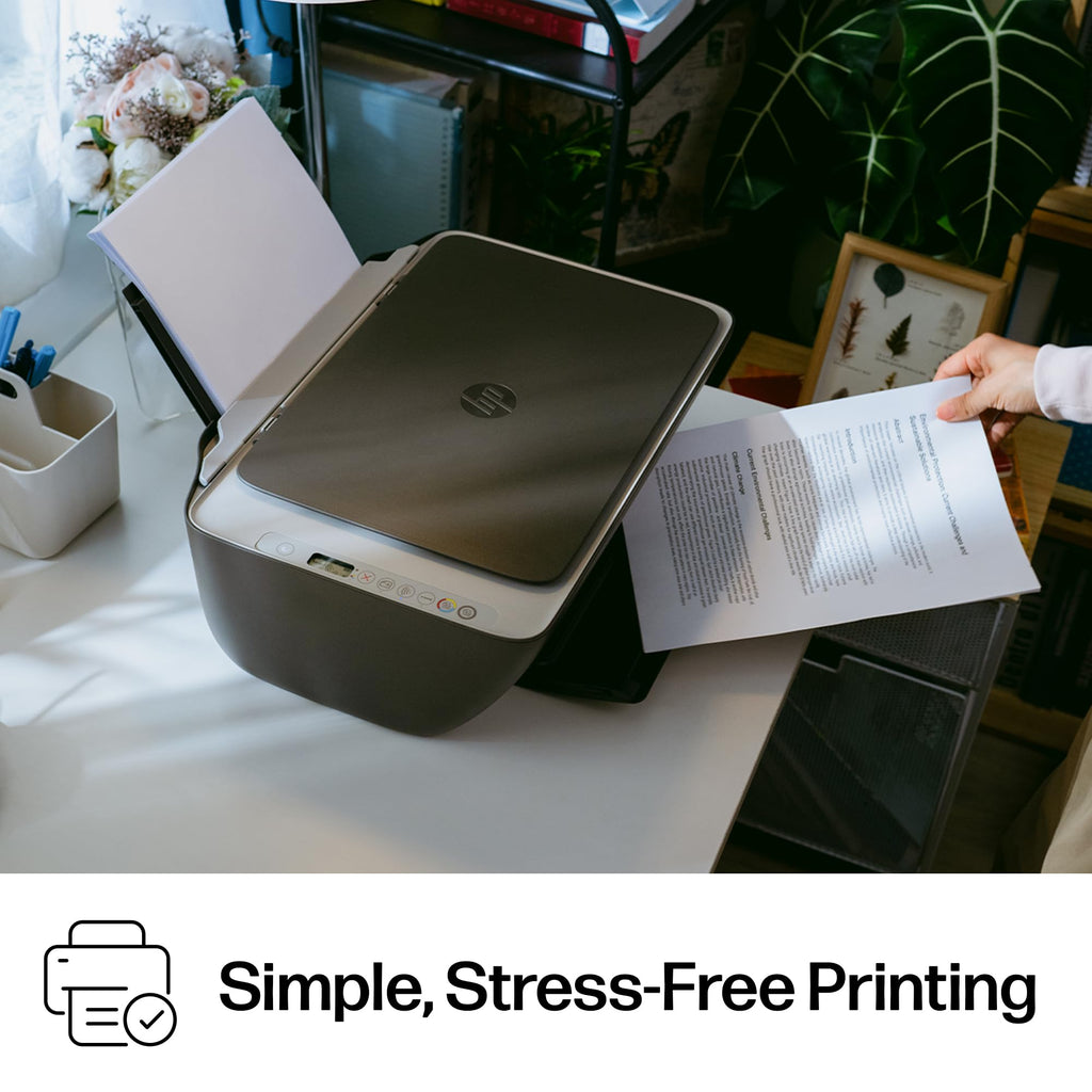 HP DeskJet 2955 Wireless All-in-One Color Inkjet Printer, Scanner, Copier, Best-for-Home, 3 Month Trial of Instant Ink Included, AI-Capable (A24HJA)