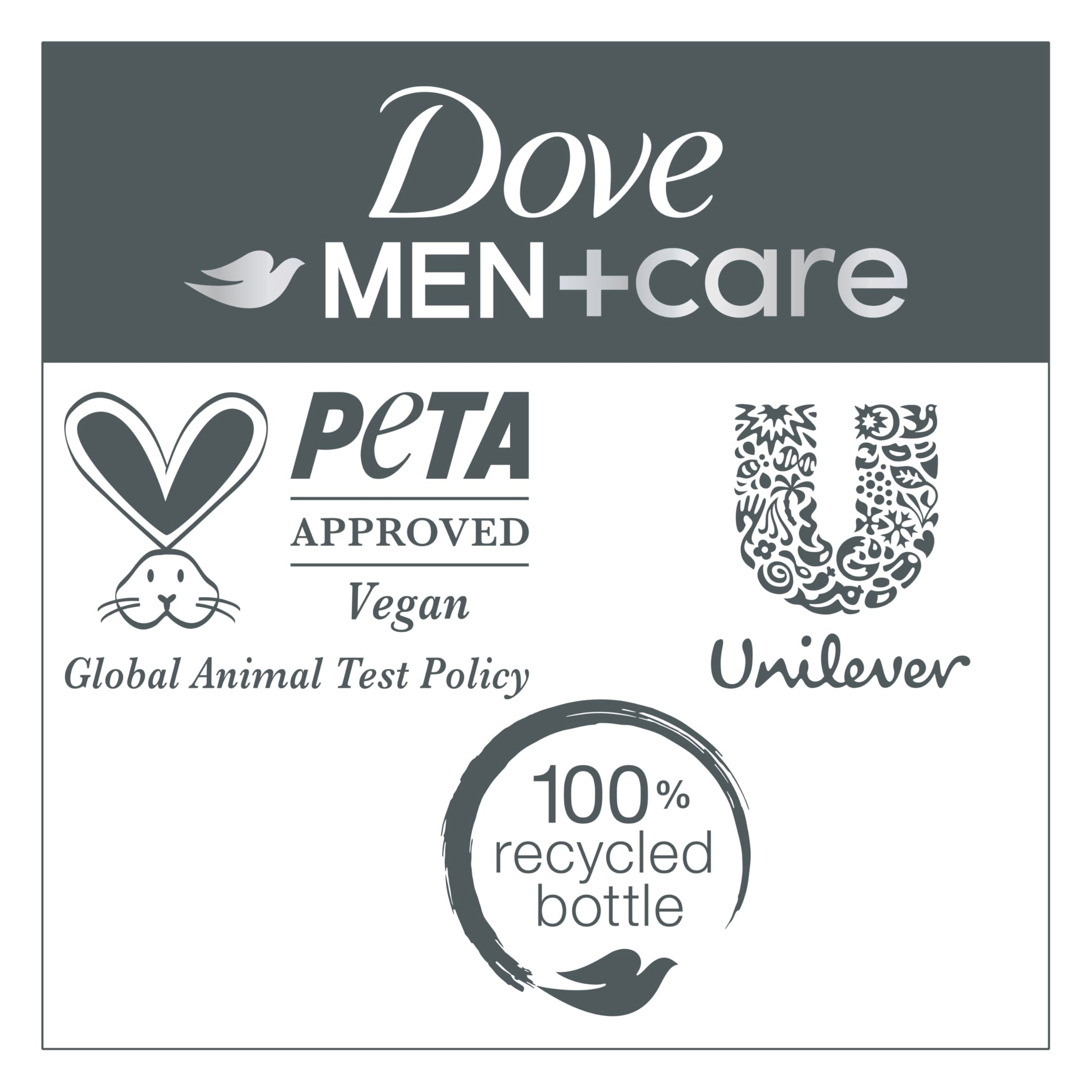 DOVE MEN + CARE Shampoo 1 count Fresh + Clean for Hair Refreshing & Strengthening, with Menthol, 28 fl oz (Pack of 2)