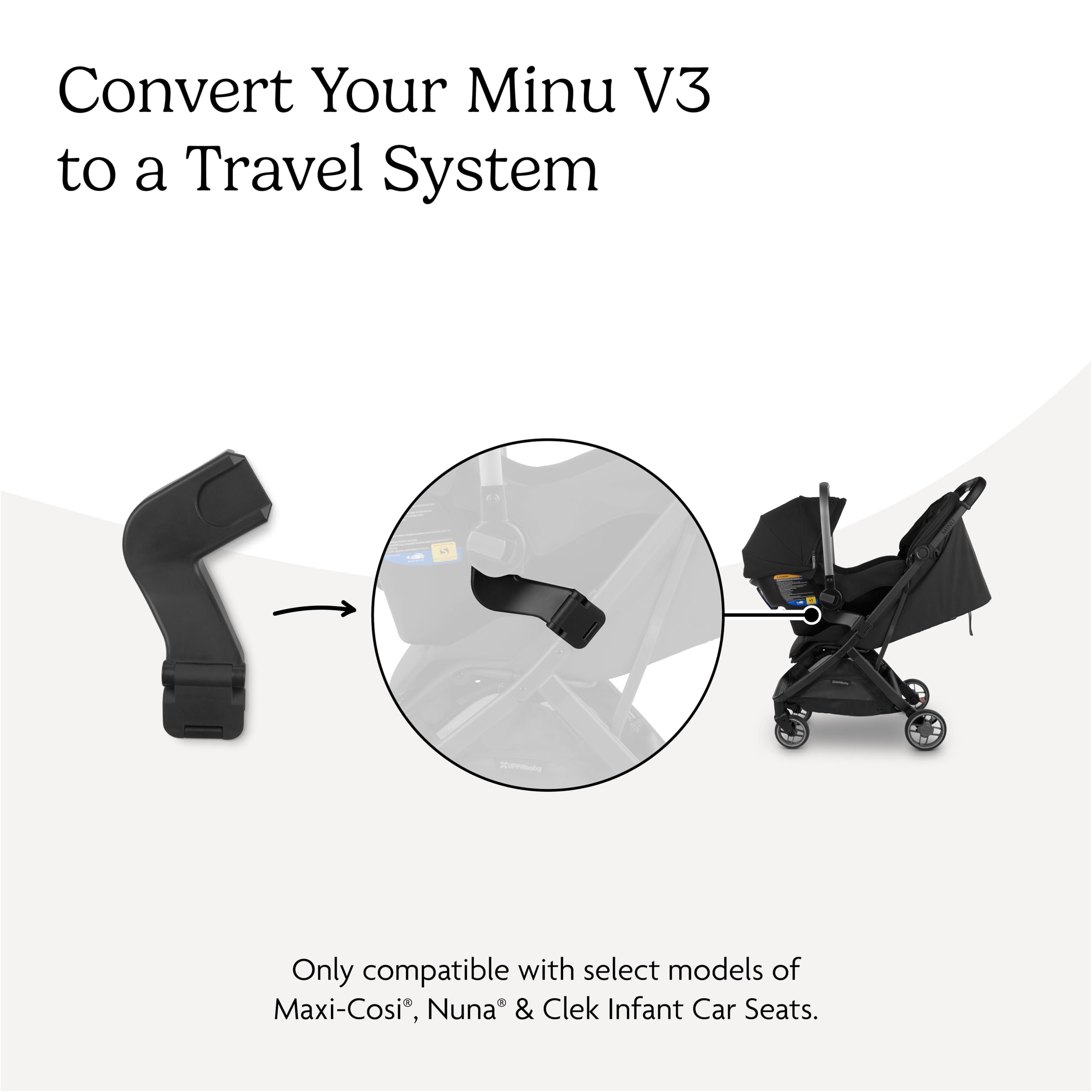 Buy now UPPAbaby Car Seat Adapter for Minu V3 - Compatible with Maxi-COSI??, Nuna?? and Clek - Quick + Secure Attachment - 1 Pair at indiglob india