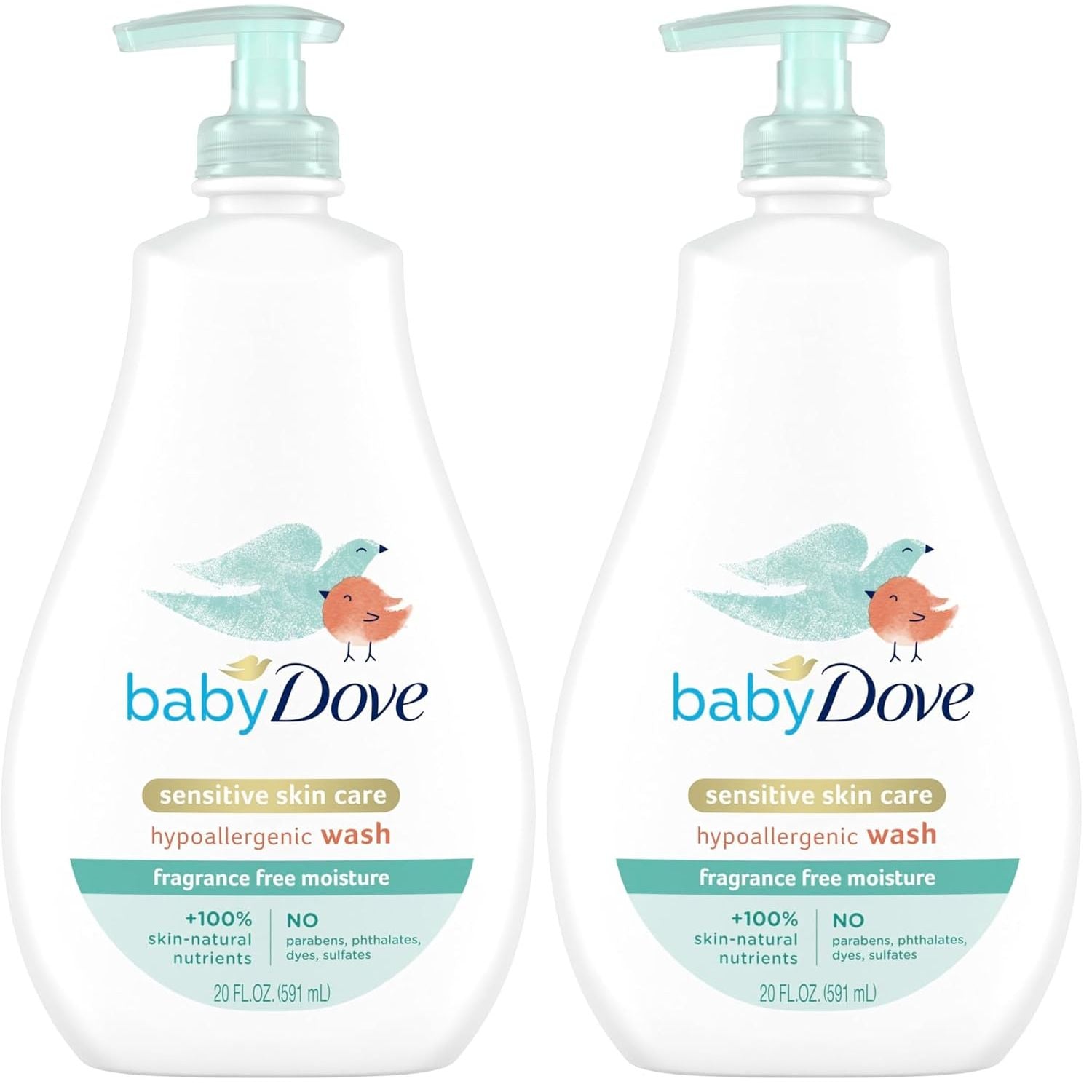 Buy now Baby Dove Sensitive Skin Care Baby Wash For Bath Time, Moisture Fragrance Free and Hypoallergenic, Washes Away Bacteria 20 oz 20 Fl Oz (Pack of 2) Unscented at indiglob india
