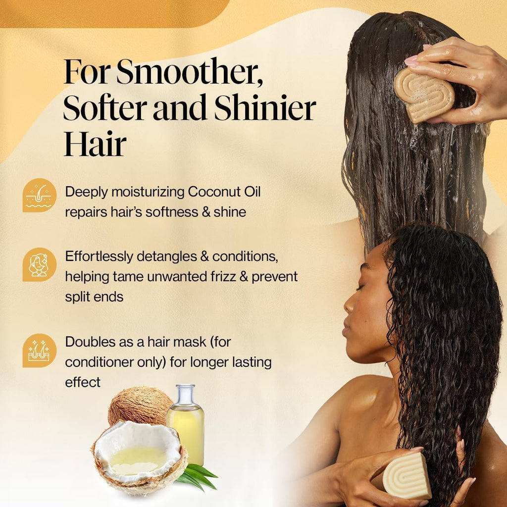 Buy now Kitsch Coconut Oil Shampoo and Conditioner Set Æ’?? Deep Moisturizing Shampoo and Conditioner Bar for Dry Damaged Hair Æ’?? Hydrating Solid Bars for Curly, Coily & Color Treated Hair Æ’?? Made in USA at indiglob india