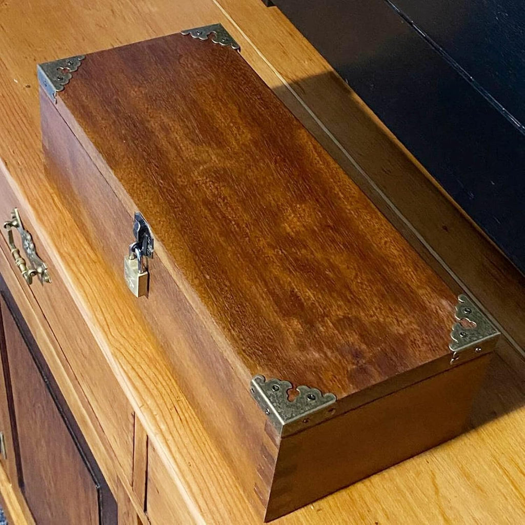 Buy now dophee 4Pcs Decorative Corner Protectors, Retro Style Edge Safety Guards Covers for Picture Frame Album Jewelry Box Gift Box Wooden Case Chest Tables Cabinet Furniture, 1.34"x1.34"-Antique Bronze at indiglob india
