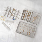 Buy now ProCase Stackable Jewelry Organizer Trays for Drawers, Jewelry Drawer Inserts Container Display Case Storage for Earring Necklace Rings Bracelet with Removable Dividers -Grey, 4 Layers at indiglob india