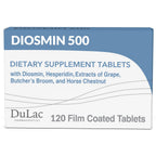Dulac - Diosmin 500, Dietary Supplement for Leg Circulation, 80 Tablets | With Diosmin Hesperidin, Horse Chestnut, Butcher’s Broom and Red Grape Extract, Made in Italy