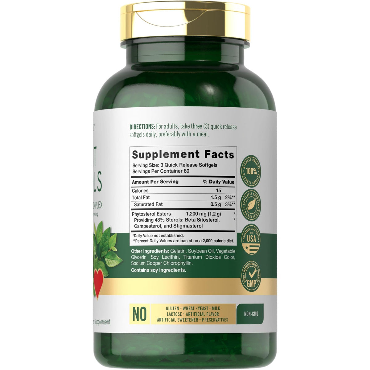 Carlyle Plant Sterols 1200 mg | 240 Ultra Potent Softgel Capsules
