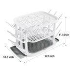 Baby Bottle Drying Rack,3-Tier Large Capacity Countertop Organizer with 360° Ventilation, Removable Drip Tray, Non-Slip Base – Easy to Clean Bottle Holder for Baby Accessories