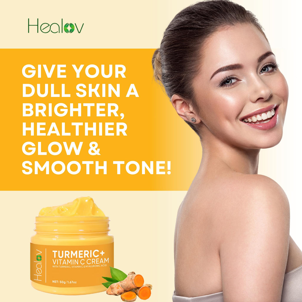 Turmeric Face Cream – Natural Brightening Cream for Dark Spots, Face & Body