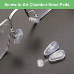 Mr.ZzjOOj Eyeglasses Nose Pads, 15 x 8mm Screw-in Nose Pads for Glasses