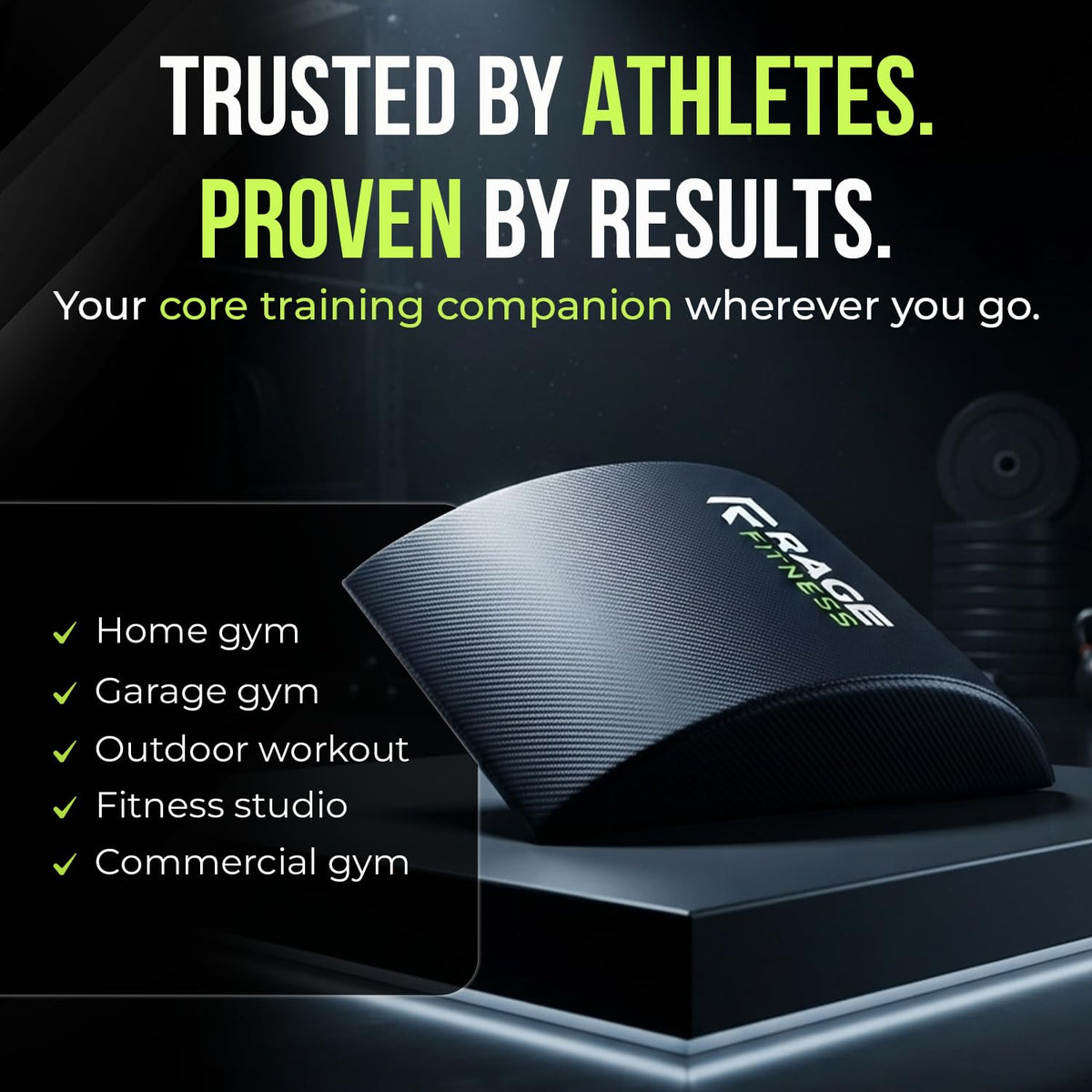 Rage Fitness Abdominal Mat, Ab Core Trainer, Crossfit Sit-Ups, Crunches