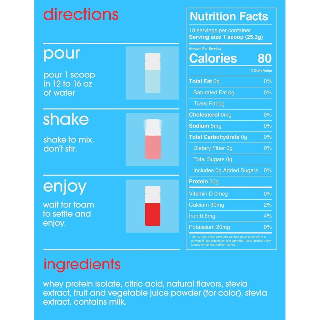 GRAMMS Clear Protein Packets 20G Protein Sample Packets Variety Flavors