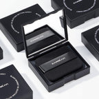 CARSLAN Makeup Blotting Paper with Powder, Keeps Makeup Fresh All Day | Black Magnet Blotting Sheet For Oily & Combination Skin, Compact with Puff & Mirror, 450 Sheets + 8 Refill Adhesive Pads