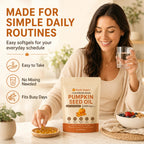 Everly Pumpkin Seed Oil,Upgraded Cold-Pressed Virgin,Non-GMO,180 Softgels