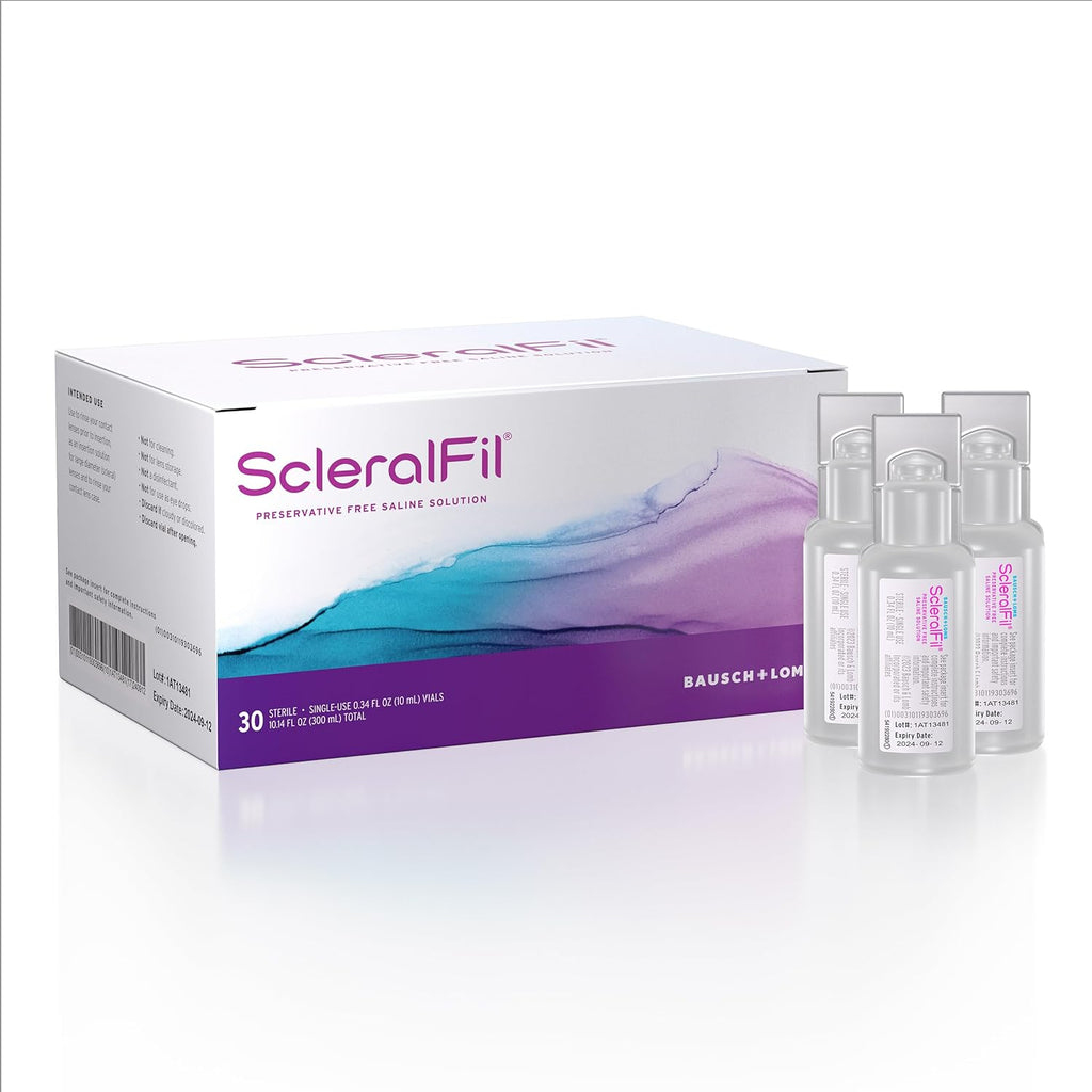 Buy now ScleralFil Preservative Free Saline Solution for Scleral Lenses, Buffered Isotonic Rinsing & Insertion Solution for Soft and Rigid Gas Permeable Contacts, Single-Use Vials, 30 Count at indiglob india