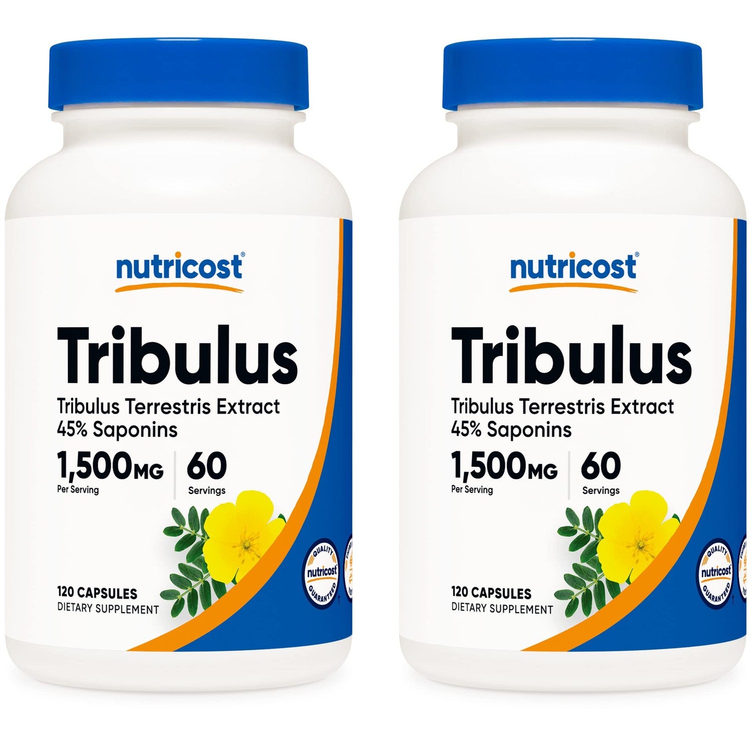 Nutricost Tribulus Terrestris Extract 1500mg, 240 Capsules, 45% Saponins | 120 Servings, Gluten Free, GMO-Free