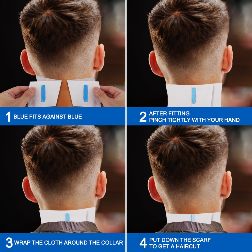 NICEMOVIC 5 Rolls Disposable Barber Paper Neck Strips Barber Accessories, Professional Barber Supplies Stretchy Paper Neck Strips for Salon Haircut Styling